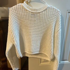 Aqua (Bloomingdales) White Crew Neck Sweater